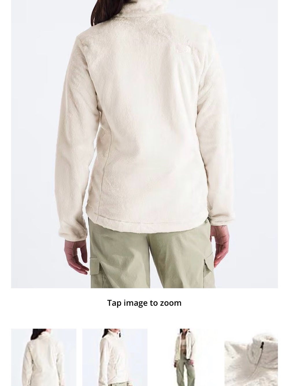 The North Face Cream Fleece Full-Zip Jacket - Picture 3 of 9